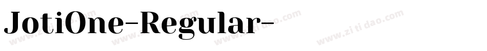 JotiOne-Regular字体转换