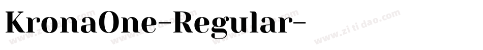 KronaOne-Regular字体转换