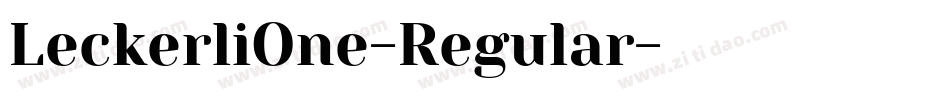 LeckerliOne-Regular字体转换