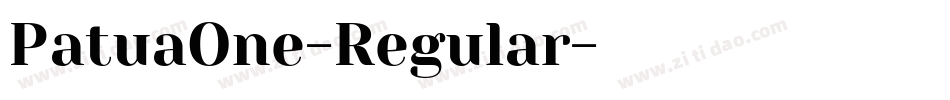 PatuaOne-Regular字体转换