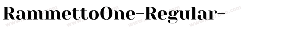 RammettoOne-Regular字体转换