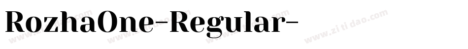 RozhaOne-Regular字体转换