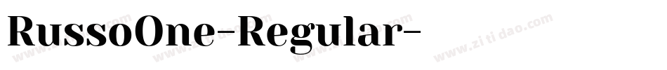 RussoOne-Regular字体转换