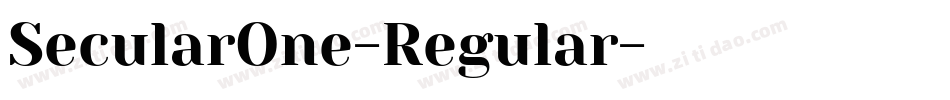 SecularOne-Regular字体转换