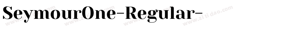 SeymourOne-Regular字体转换
