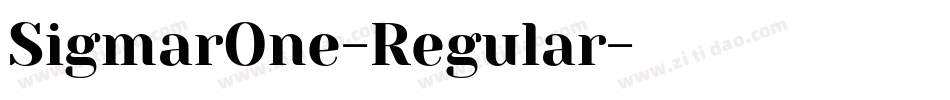 SigmarOne-Regular字体转换