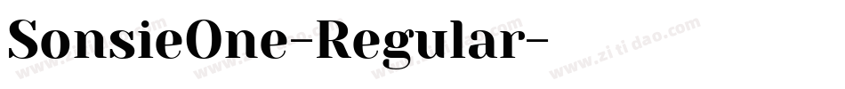 SonsieOne-Regular字体转换