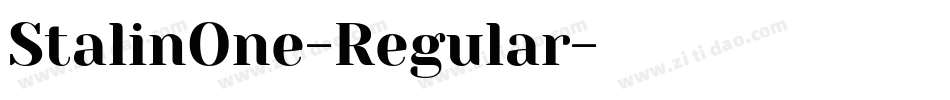 StalinOne-Regular字体转换