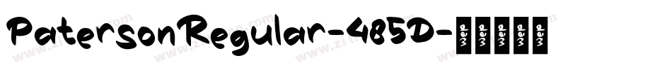 PatersonRegular-485D字体转换