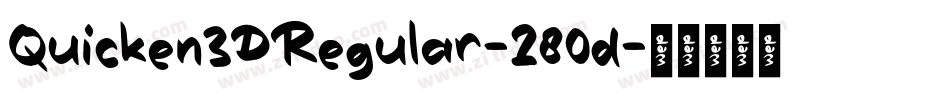 Quicken3DRegular-280d字体转换