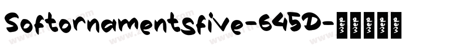Softornamentsfive-645D字体转换