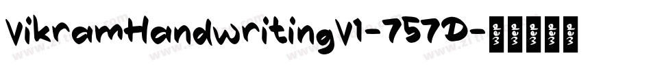 VikramHandwritingV1-757D字体转换