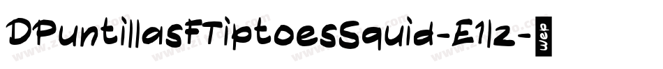 DPuntillasFTiptoesSquid-E1lz字体转换