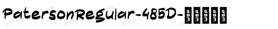 PatersonRegular-485D字体转换