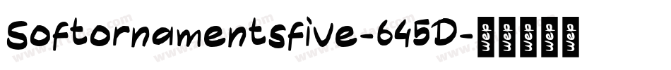 Softornamentsfive-645D字体转换