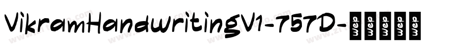 VikramHandwritingV1-757D字体转换