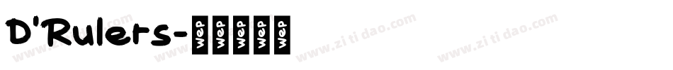 D'Rulers字体转换