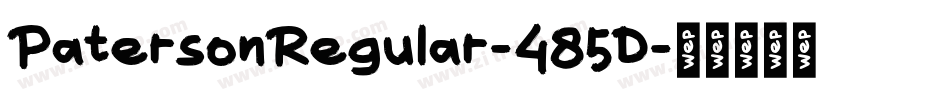 PatersonRegular-485D字体转换