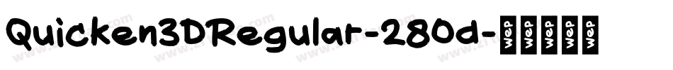 Quicken3DRegular-280d字体转换