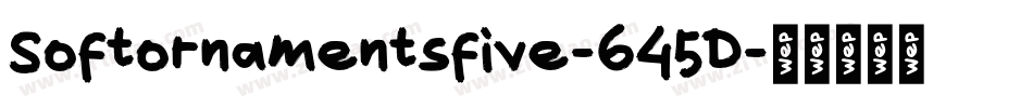 Softornamentsfive-645D字体转换
