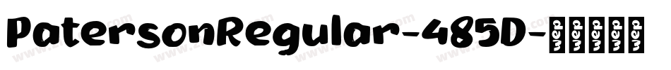 PatersonRegular-485D字体转换