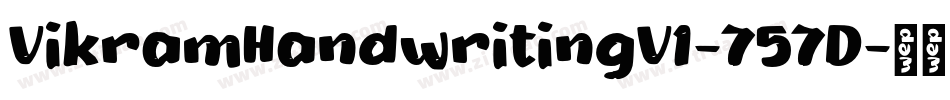 VikramHandwritingV1-757D字体转换