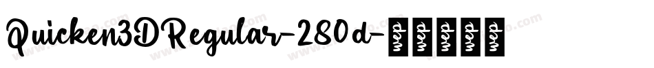 Quicken3DRegular-280d字体转换