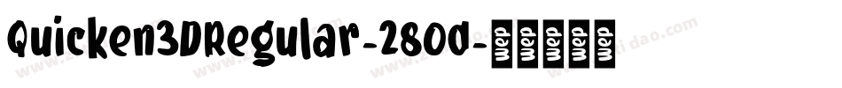 Quicken3DRegular-280d字体转换