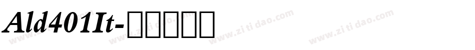 Ald401It字体转换