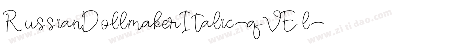 RussianDollmakerItalic-qVEl字体转换