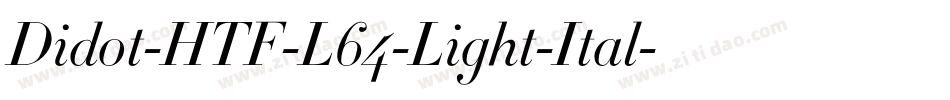 Didot-HTF-L64-Light-Ital字体转换