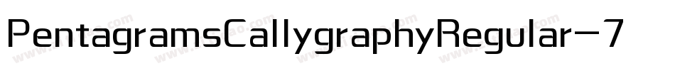 PentagramsCallygraphyRegular-707K字体转换
