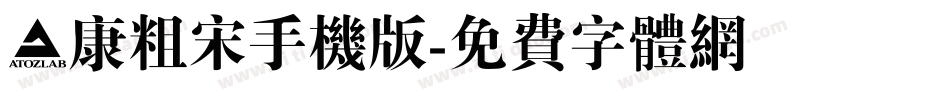 華康粗宋手机版字体转换