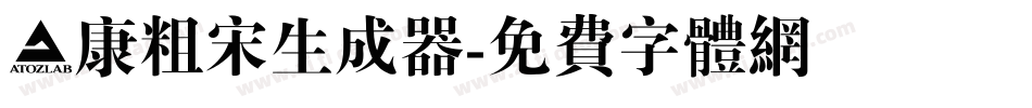 華康粗宋生成器字体转换