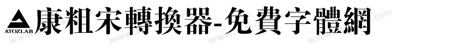 華康粗宋转换器字体转换
