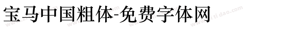 宝马中国粗体字体转换