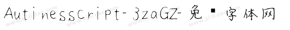 Autinesscript-3zaGZ字体转换