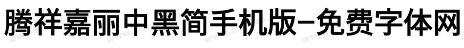 腾祥嘉丽中黑简手机版字体转换