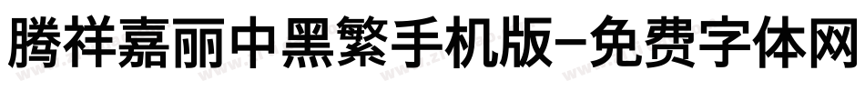 腾祥嘉丽中黑繁手机版字体转换