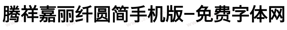 腾祥嘉丽纤圆简手机版字体转换