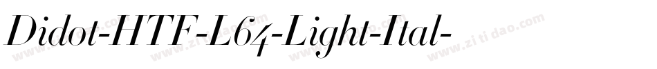 Didot-HTF-L64-Light-Ital字体转换