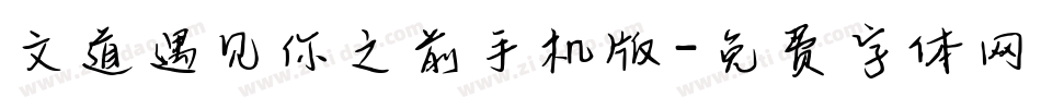 文道遇见你之前手机版字体转换