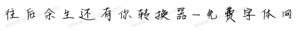 往后余生还有你转换器字体转换