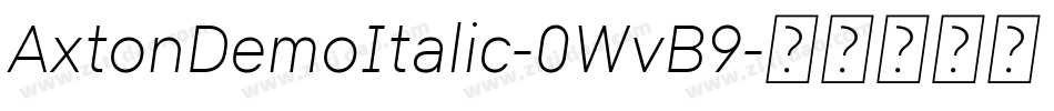 AxtonDemoItalic-0WvB9字体转换