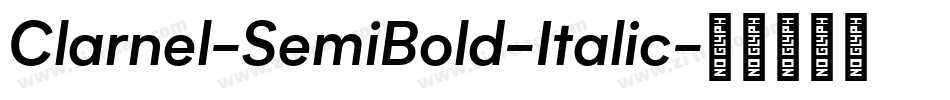 Clarnel-SemiBold-Italic字体转换