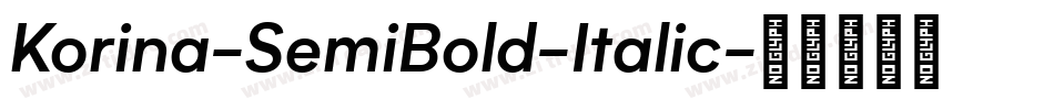 Korina-SemiBold-Italic字体转换