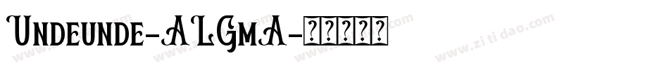 Undeunde-ALGmA字体转换