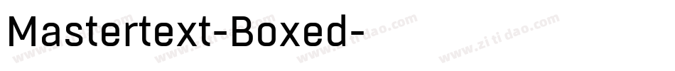 Mastertext-Boxed字体转换