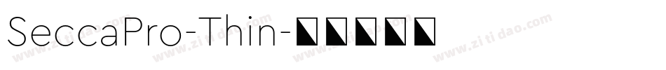 SeccaPro-Thin字体转换