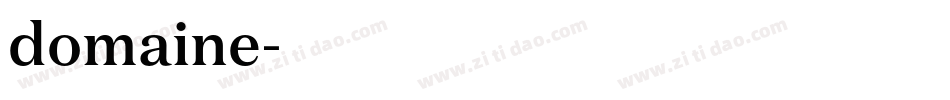 domaine字体转换